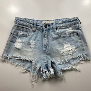 Hidden Jeans Distressed denim shorts